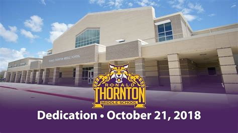 Ronald Thornton Middle School Dedication - 10.21.18 - YouTube