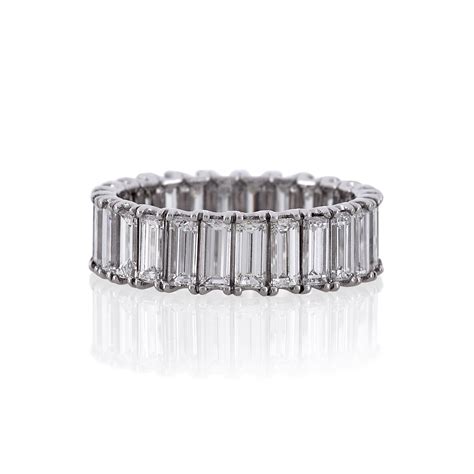 Platinum Baguette Cut Diamonds Eternity Band | Cerrone Jewellers