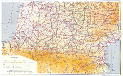 FRANCE. Legende 1951 old vintage map plan chart