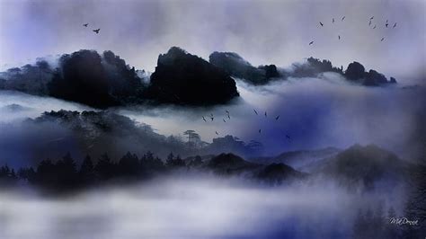 Mist and Mountains, foggy, mountains, nature, misty, trees, sky, fog, mist, HD wallpaper | Peakpx