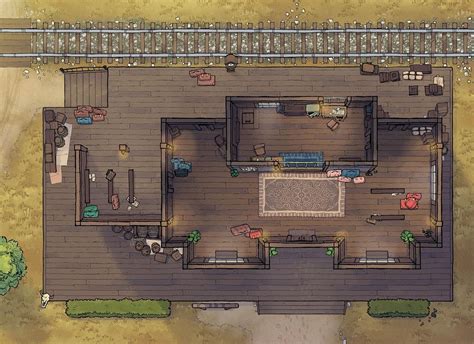 The Wild West Train Station (22x16) : r/battlemaps