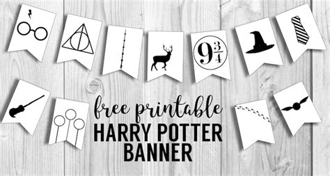 Harry Potter Banner Free Printable Decor - Paper Trail Design