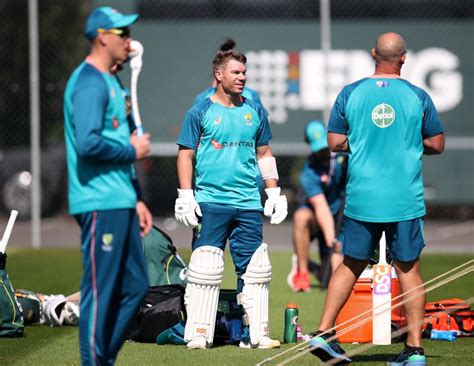 David Warner in his batting gear during a session at Edgbaston ...