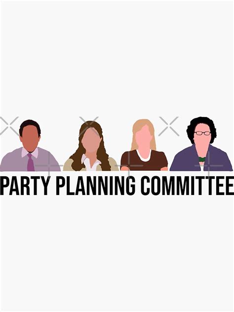 "Party Planning Committee" Sticker for Sale by serendipitous08 | Redbubble