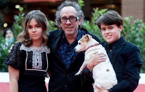 The rare appearance of Tim Burton's children (and dog) at the Rome Film ...