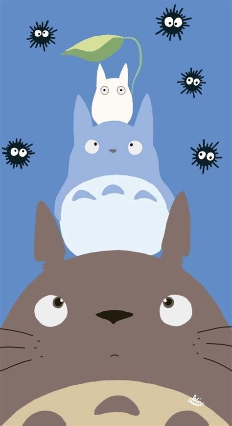 Totoro Wallpaper 8 | ジブリ イラスト かわいい, かわいいアニメの壁紙, かわいい壁紙iphone