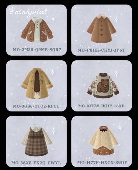 Animal Crossing New Horizons ACNH winter clothing codes | Animal ...