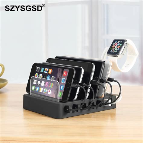 Top Charging Station Dock Stand Holder 6 Ports 2.4A Multifunction ...