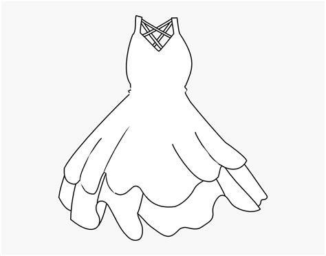 Dress Clipart Black And White - White Dress Clipart, HD Png Download ...