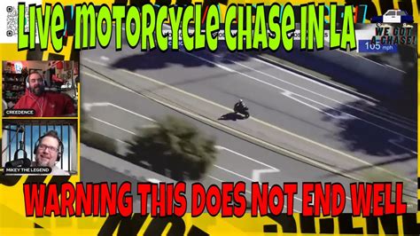 LIVE MOTORCYCLE POLICE CHASE IN LA - YouTube