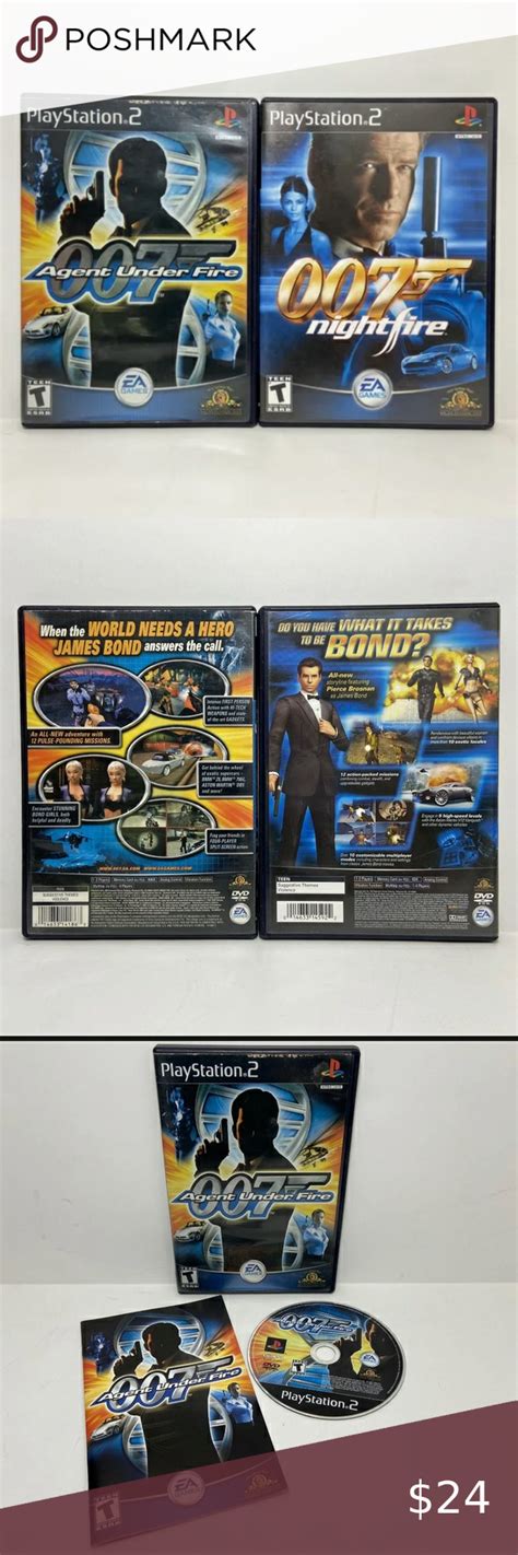 007 James Bond PS2 Agent Under Fire & Nightfire Lot - CIB PlayStation 2 ...