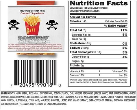 Mcdonald S Medium Fries Nutrition Label | Besto Blog