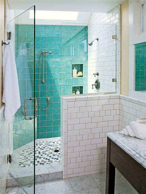 Blue Glass Tile Bathroom / 41 aqua blue bathroom tile ideas and ...