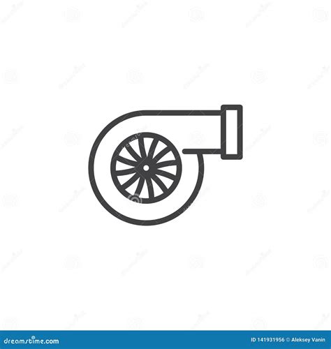 Car turbo line icon stock vector. Illustration of turbo - 141931956