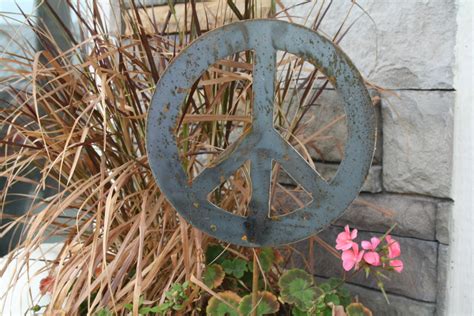 Metal Peace Sign Garden Stake, yard sign, peace sign, peace stake ...