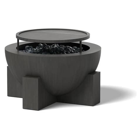 Round Fire Pit - Modern Metal Bowl firepit