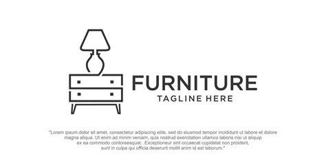 minimalist furniture logo design vector 10570930 Vector Art at Vecteezy