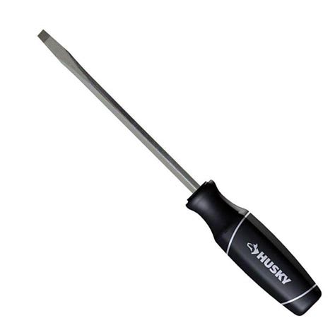 Husky 1/4 in. x 6 in. Slotted Screwdriver 221006440 - The Home Depot