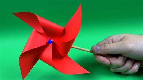 How to make Paper Windmill that Spins. Easy Project - YouTube