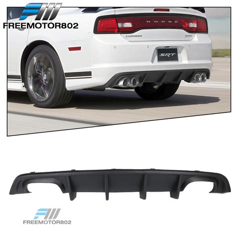 Fits 12-14 Dodge Charger SRT Style Quad Exhaust Rear Diffuser Unpainted - PP | eBay