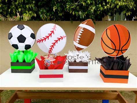 Sports Theme Centerpiece Sport Party Sports Birthday Soccer | Etsy