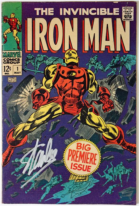 Lot Detail - Stan Lee Signed Original 1968 "The Invincible Iron Man" #1 ...