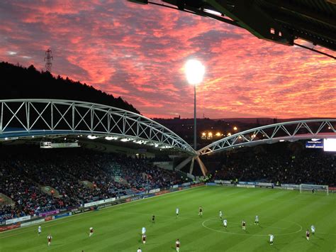 Under blood red skies at Huddersfield Town football stadium | Huddersfield town, Huddersfield ...