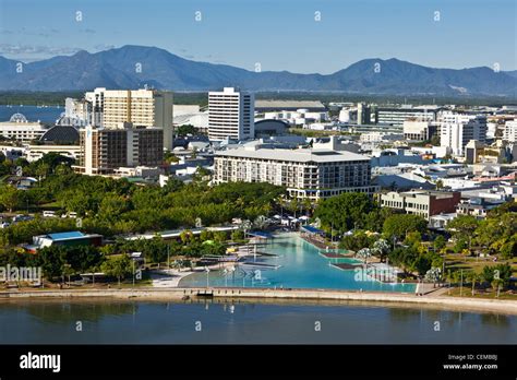 Aerial view esplanade lagoon cairns hi-res stock photography and images ...