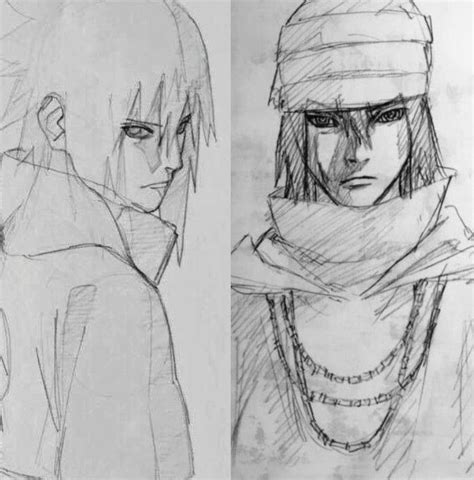 Sasuke Uchiha Sketches - Anime Art