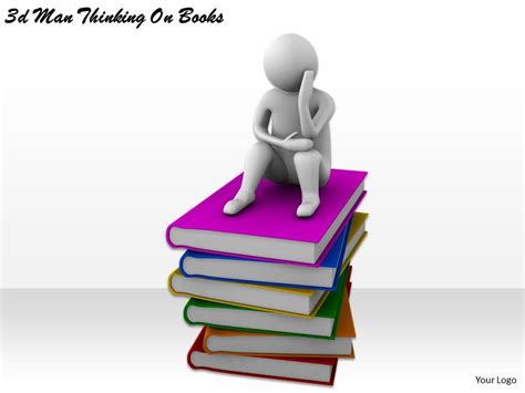 1113 3d Man Thinking On Books Ppt Graphics Icons Powerpoint | PowerPoint Slides Diagrams ...