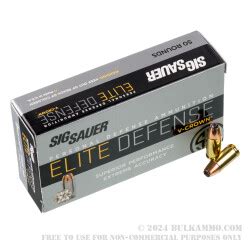 500 Rounds of Bulk 9mm Ammo by Sig Sauer - 115gr V-Crown JHP