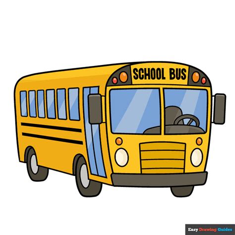 How to Draw a Cartoon School Bus - Really Easy Drawing Tutorial