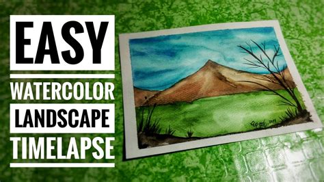 Easy Watercolor Landscape Timelapse | Philippines - YouTube