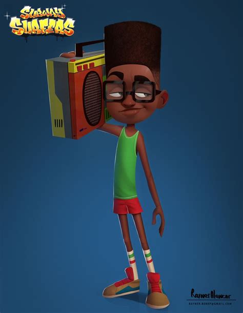 a cartoon character with glasses holding a boombox on his head and ...