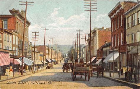 Pottsville Pennsylvania Centre Street Scene Antique Postcard K41451 | eBay