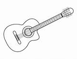 Printable Acoustic Guitar Coloring Page sketch template