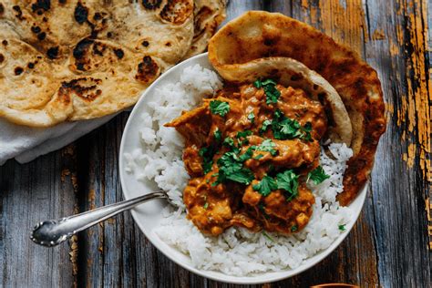 Butter Chicken And Naan Bread