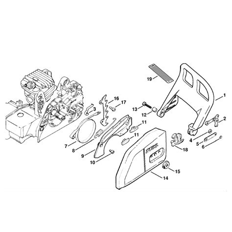 Stihl MS 250 Chainsaw (MS250 Z) Parts Diagram, Chain Brake