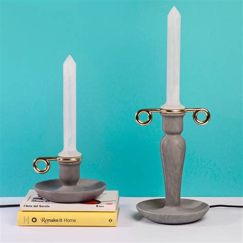 Candela Bardiglio Imperiale Marble Table Lamp StoneLab Design | Artemest