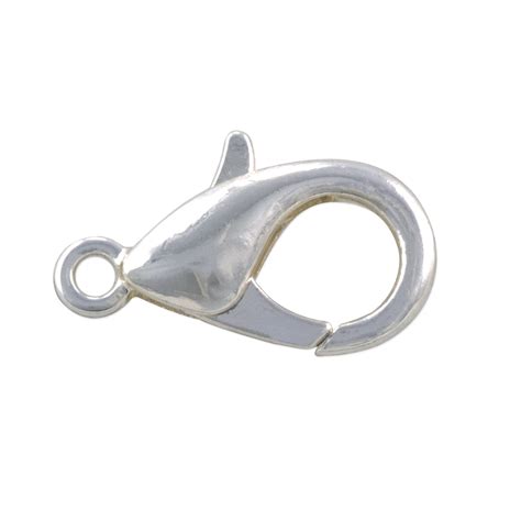 Lobster Claw Clasp 16x8mm Silver Plated (1-Pc)