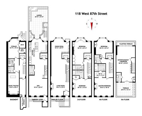 New York City Brownstone Floor Plans