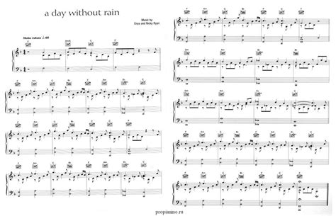 A Day Without Rain (Enya) - ноты