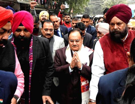 New Delhi : BJP National President JP Nadda and other leaders during ...