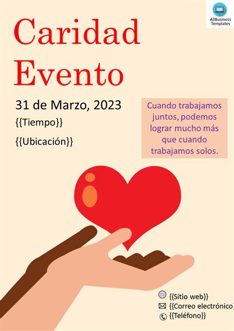 Folleto de Evento de Caridad | Templates at allbusinesstemplates.com