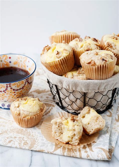 Banana Cream Cheese Muffins | Baked Bree