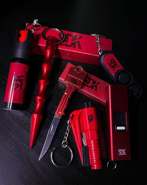 SELF DEFENSE KIT - RED in 2021 | Self defense keychain, Self defense, Self defense tools