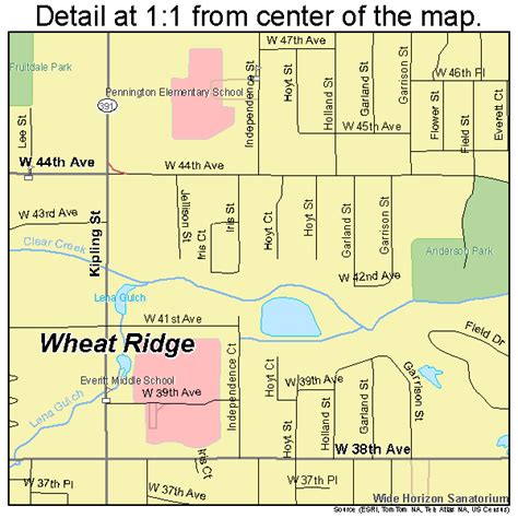 Wheat Ridge Colorado Street Map 0884440