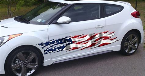 American Flag Flames Vinyl Auto Graphic Decal | Xtreme Digital GraphiX