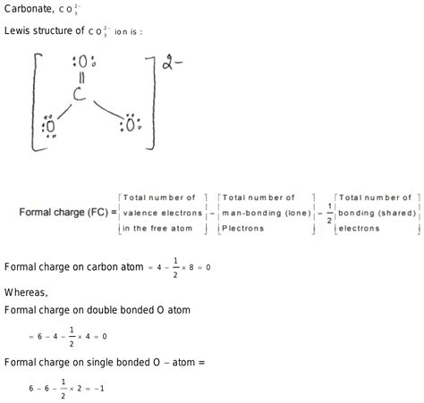 The formal charge on carbon atom in carbonate ion is(1) +1(2) 1(3)+