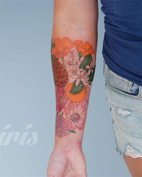 Flower of each state (USA) I've lived in. Done by Andie at Iris Tattoo ...